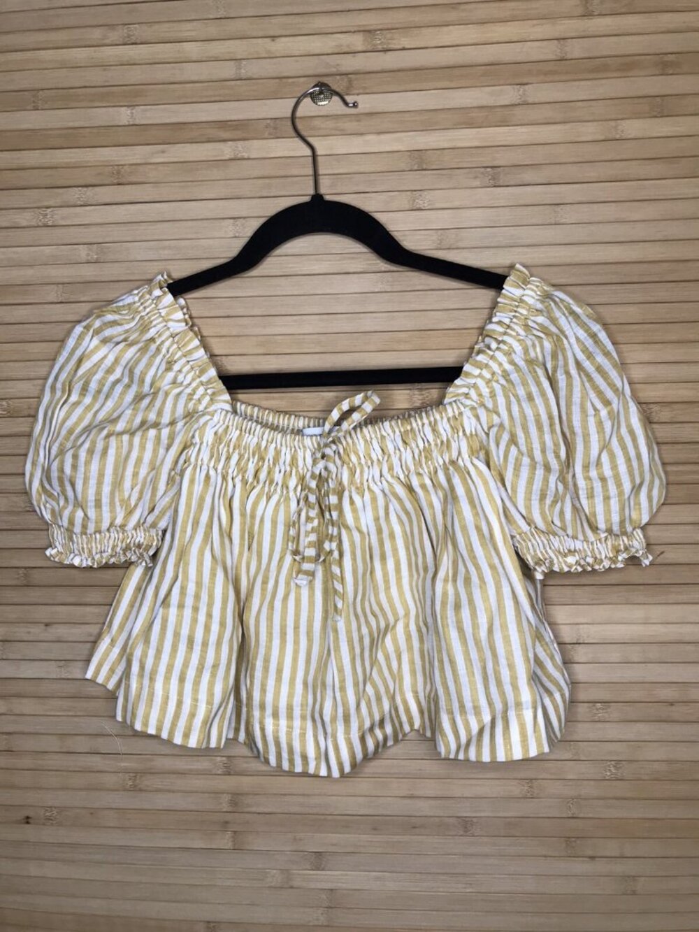 NWOT FAITHFULL THE BRAND Lilla top Stripes striped Linen blouse sz S 4